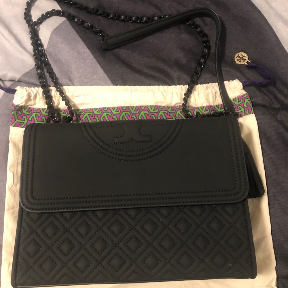 Tory burch fleming matte shoulder bag